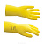 Перчатки Перчатки HQ Profiline латексные многоразовые желтые, М, арт. 73584 фото 3