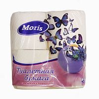 Туалетная бумага Moris (Морис), 2-х сл., 4 шт