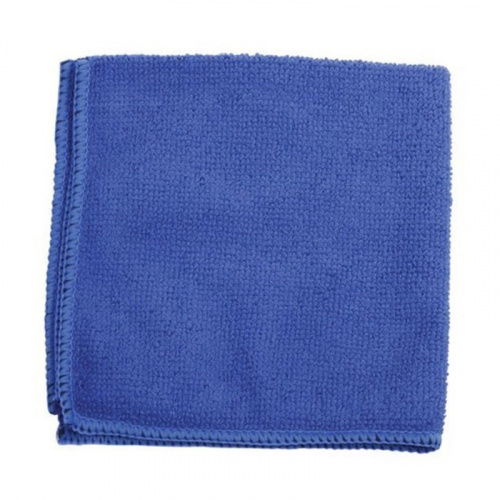 Салфетка хозяйственная, микрофибра, синяя, без упаковки, 40х40 см, 220 г