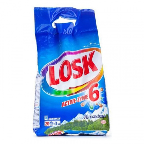 Стиральные порошки Стиральный порошок Losk (Лоск) Automat Горное Озеро, для белого 3 кг