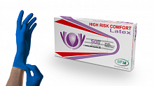 Перчатки Перчатки латексные HIGH RISK Comfort, 25 пар, 14,5 г, XL