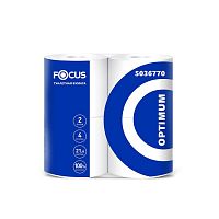 Туалетная бумага FOCUS OPTIMUM, 2-х сл., белая, 4рул