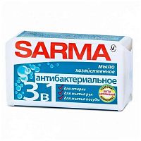 Мыло хозяйственное Sarma (Сарма) антибактериальное, 140 г