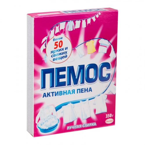 Стиральные порошки Стиральный порошок Пемос Активная пена, ручная стирка, 350 г