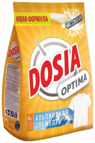 Стиральные порошки Стиральный порошок Dosia (Дося) Optima Альпийская свежесть , 4 кг