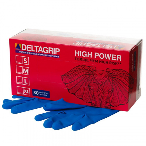 Перчатки Перчатки Deltagrip (Дельтагрип) High Power латексные ультрапрочные M фото 2