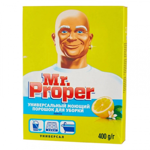 Средства для мытья пола Моющее средство Mr. Proper (Мистер Пропер) Лимон, порошок универсальный, 400 г