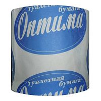 Туалетная бумага Оптима, 1 сл., серая, без втулки