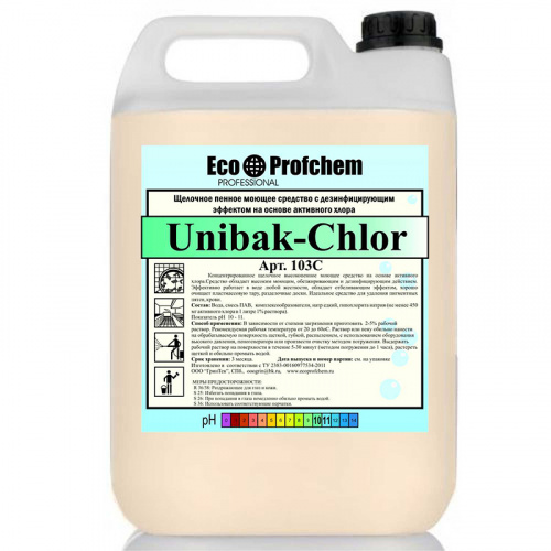 Средства для пищевых производств Средство для мытья пищевого оборудования ЭкоПрофХим Unibak-Chlor, 5 л, арт. 103С фото 2