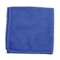 Салфетка хозяйственная, микрофибра, синяя , без упаковки, 30х30 см, 320 г