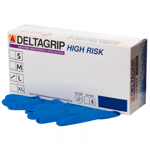 Перчатки Перчатки Deltagrip High Risk латексные, М