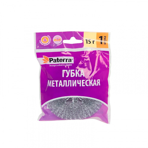 Губка для посуды Патерра (Paterra), металлическая, арт. 406-078