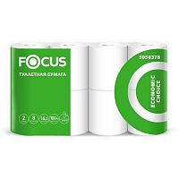 Туалетная бумага FOCUS ECONOMIC, 2-х сл., белая, 8рул