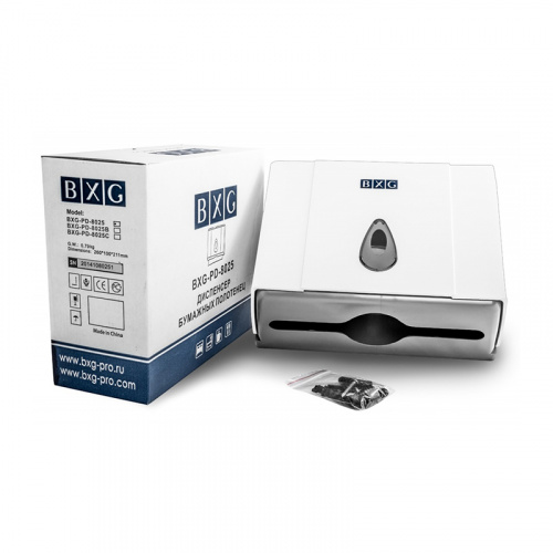 Диспенсер для бумажных полотенец BXG-PD-8025, сл. Z, белый фото 2