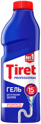 Средства для сантехники Средство для прочистки засоров Tiret Turbo (Тирет Турбо), гель ,1 л 