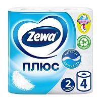 Туалетная бумага Zemma (Земма) Плюс Белая, 2-х сл., 4 шт