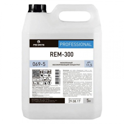 Средства для мытья пола Универсальный моющий концентрат Pro-Brite Rem-300, 5 л, арт. 069-5