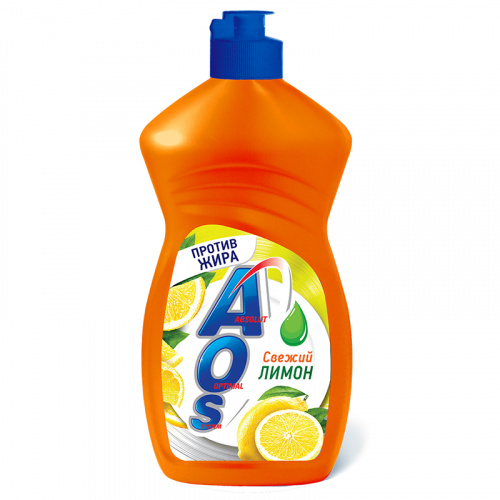 Средства для посуды Средство для мытья посуды AOS (АОС) Свежий Лимон, жидкое, 450 мл