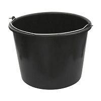 Ведро строительное, пластмассовое, черное, 20 л
