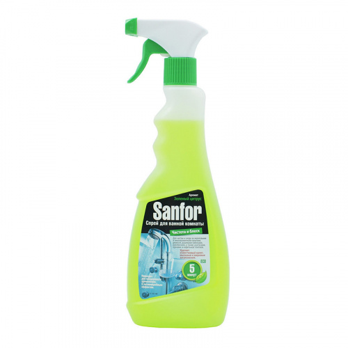 Средства для сантехники Средство чистящее Sanfor (Санфор) для ванной, спрей, 500 мл