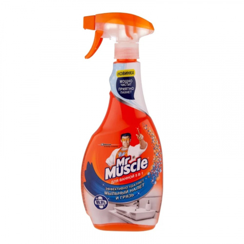 Средства для сантехники Средство чистящее Mr. Muscle (Мистер Мускул) 5 в 1 для ванной, спрей, 500 мл 