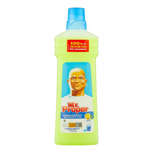 Средства для мытья пола Моющее средство для пола Mr. Proper (Мистер Пропер), Универсал Классический лимон, 750 мл