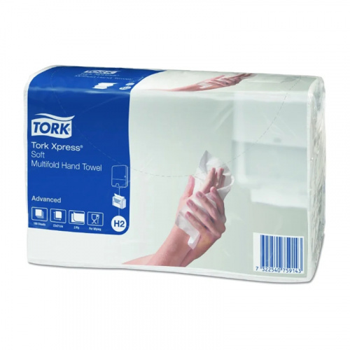 Полотенца бумажные Tork (Торк) Advanced, сл. Z, H2, 2-х сл., белый, 190 шт, арт. 471135 фото 3