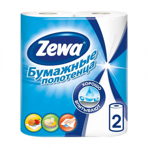 Полотенца бумажные Zemma (Земма) Standart, белые, 2-х сл., 2 шт