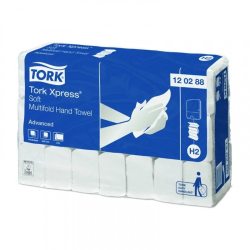 Полотенца бумажные Tork (Торк) Advanced, сл. M, H2, 2-х сл., белый, 136 шт, арт. 120288 фото 2