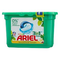 Капсулы для стирки Ariel (Ариэль) PODS Всё в 1, Color Аромат масла ши, 15х27 г