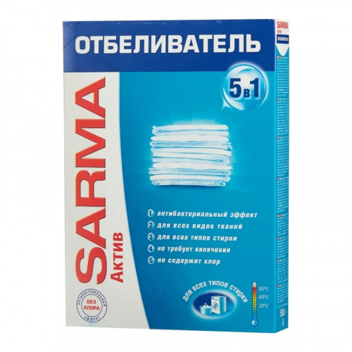 Отбеливатели, пятновыводителя Отбеливатель Sarma (Сарма) Актив, порошок, 500 г
