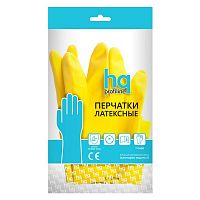 Перчатки Перчатки HQ Profiline латексные многоразовые желтые, М, арт. 73584