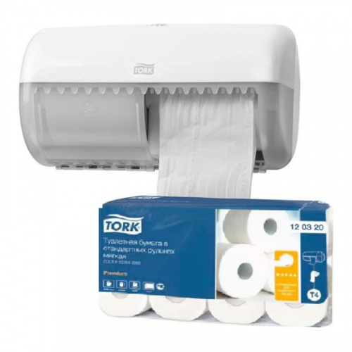 Туалетная бумага Tork (Торк) Premium, Т4, 2-х сл., белая, 8 шт, арт. 120320 фото 2
