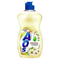 Средство для мытья посуды AOS (АОС) Глицерин Ромашка, жидкое, 450 мл  