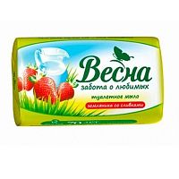 Мыло туалетное Весна, Земляника со сливками, 90 г ЧЗ