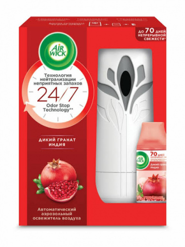 Автоматические освежители воздуха Освежитель воздуха Air Wick Freshmatic, Дикий гранат, автомат. аэрозольный + сменный баллон, 250 мл