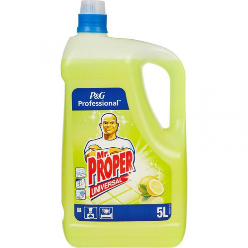 Средства для мытья пола Моющее средство для пола Mr.Proper (Мистер Пропер), Лимон, 5 л