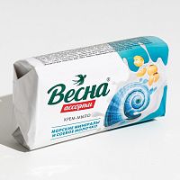 Мыло туалетное Весна, Морские минералы и соевое молочко, 90 г