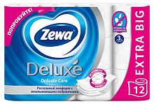 Туалетная бумага Zemma (Земма) DELUXE, белый, 3-х сл., 12 шт