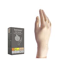 Перчатки Перчатки латексные неопудренные Benovy, M/50пар