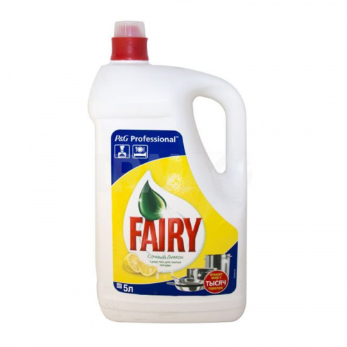 Средства для посуды Средство для мытья посуды Fairy (Фейри) Сочный лимон, жидкое, 5 л