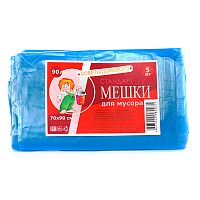 Мешок для мусора Мешки для мусора Советы Домового Стандарт, 90 л, в упаковке 5 шт, 18 мкм, 70 х 90 см