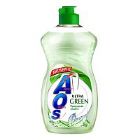 Средство для мытья посуды AOS (АОС) ULTRA GREEN, жидкое, 450 мл