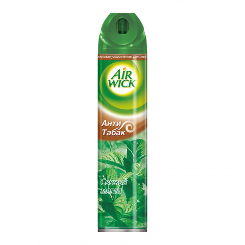Освежители Освежитель воздуха Air Wick, Анти-табак Свежая мята, аэрозоль, 240 мл